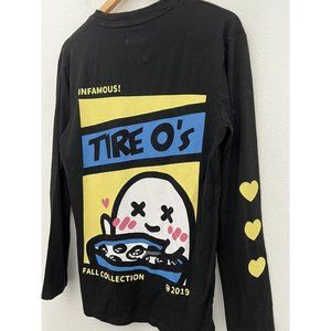 Infamous! Infamous Streetwear Black Graphic long Sleeve T-shirt Women’s M Anime